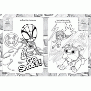 SPIDEY and his AMAZING FRIENDS สมุดภาพระบายสีและสติ๊กเกอร์ TIME TO SPIDEY SWING